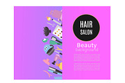Beauty hair salon, studio poster