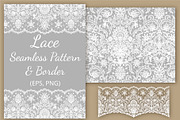 Lace Seamless & Border (EPS, PNG)