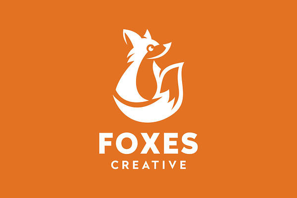 fox logo template vector