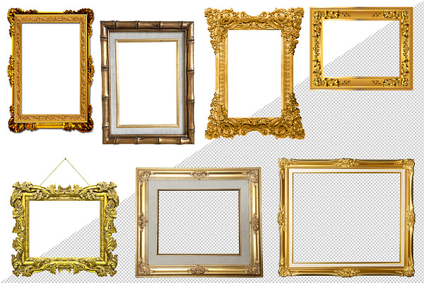 15 Vintage Golden Frame, Separate