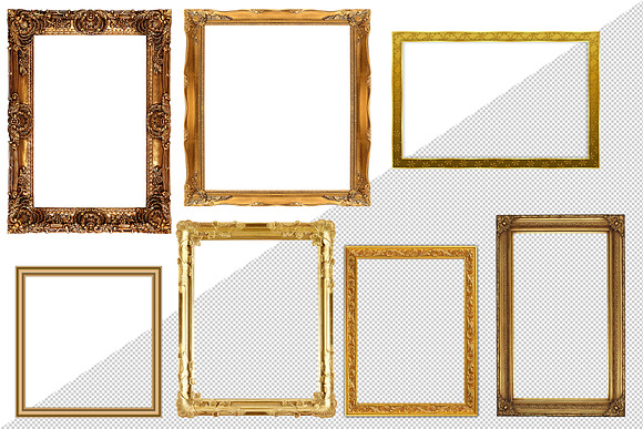 15 Vintage Golden Frame, Separate in Objects - product preview 1