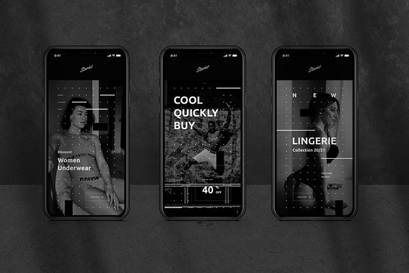 Monoblum Monochrome Stories in Instagram Templates - product preview 2