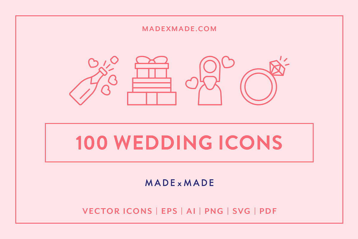 Line Icons – Wedding in Line Icons - product preview 8