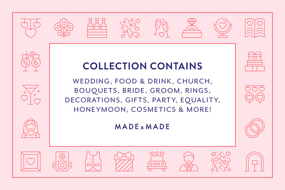 Line Icons – Wedding in Line Icons - product preview 1