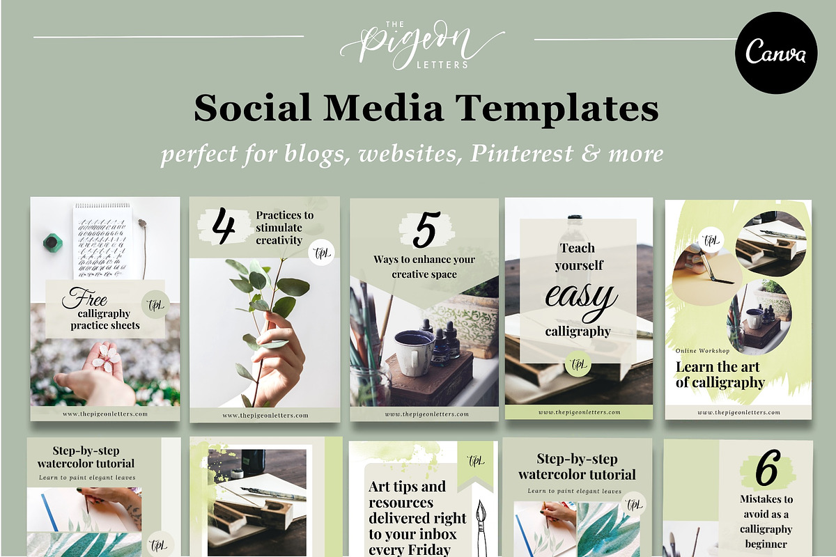 10 Earthy Templates for Pinterest in Social Media Templates - product preview 8