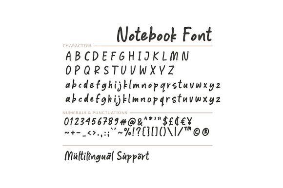 Notebook - Handdrawn Font in Sans-Serif Fonts - product preview 6