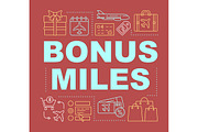Bonus miles word concepts banner