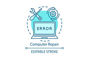 Computer repair concept icon