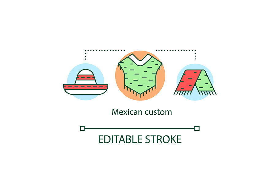 Mexican custom concept icon