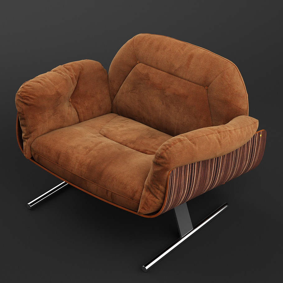 Presidencial Lounge Armchair in Furniture - product preview 3