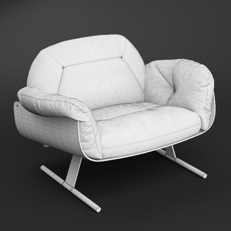 Presidencial Lounge Armchair in Furniture - product preview 5