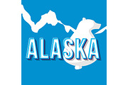 Alaska vintage 3d vector lettering