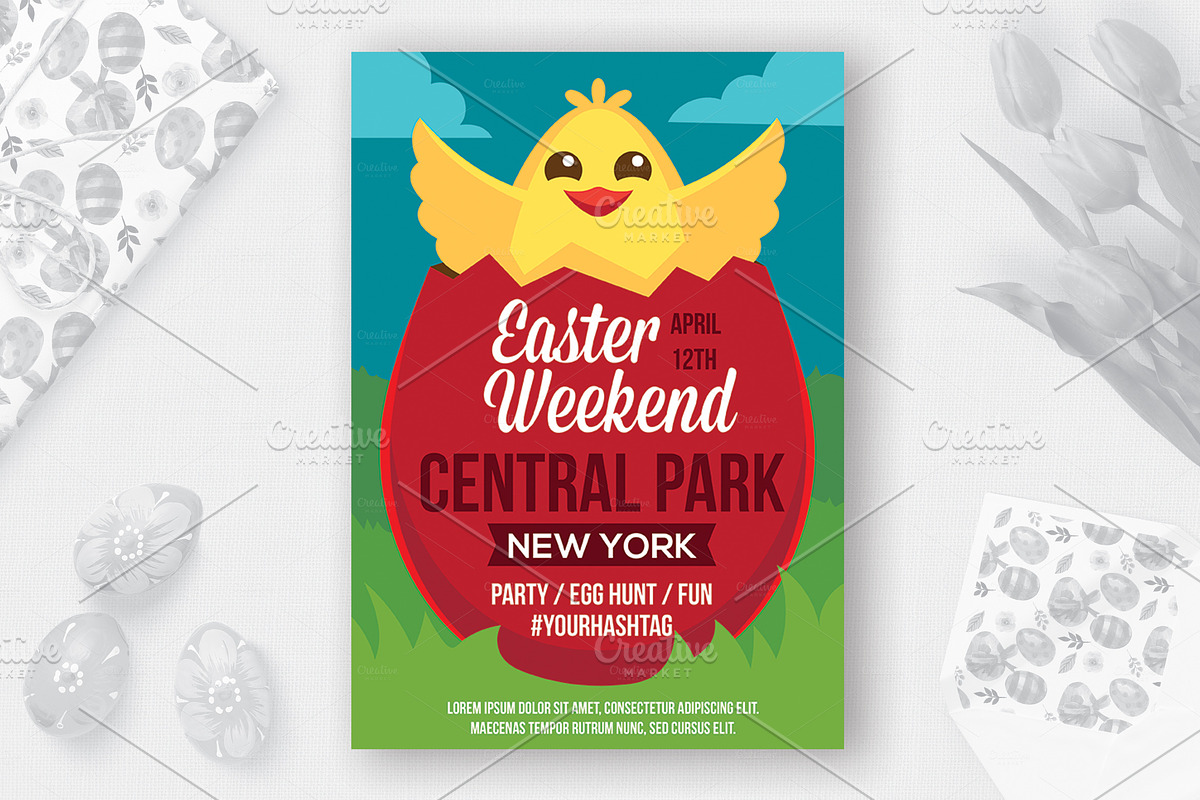 Easter flyer template in Flyer Templates - product preview 8