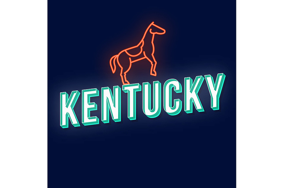 Kentucky vintage 3d vector lettering in Add-Ons - product preview 8