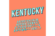 Kentucky vintage 3d vector lettering