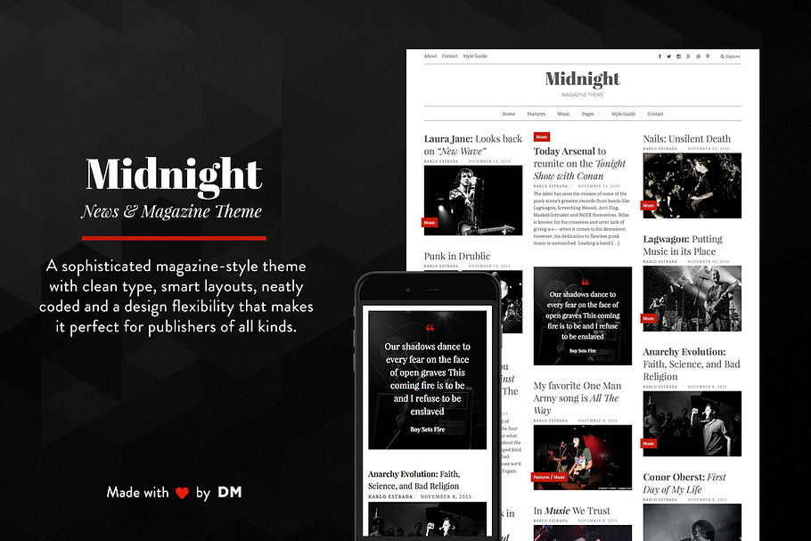 Midnight - A Magazine Style Theme