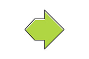 Double green arrow color icon