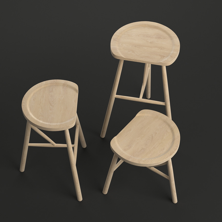 Puccio Stool in Furniture - product preview 3