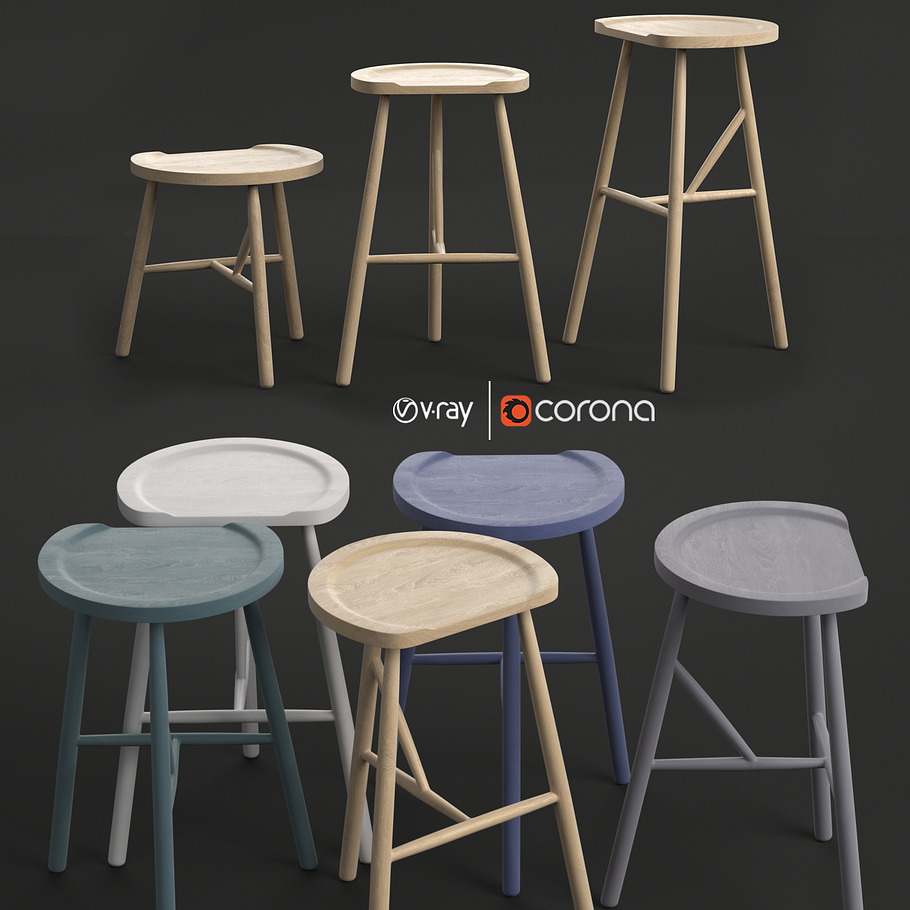 Puccio Stool in Furniture - product preview 4