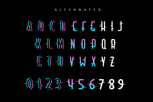 Airon| stereo effect font in Sans-Serif Fonts - product preview 1