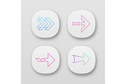 Arrows app icons set
