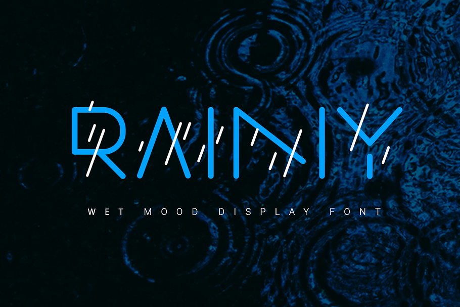 Rainy| color line font