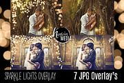 7 Sparkle Bokeh Lights JPG Overlays