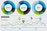 Elements of Infographics with button