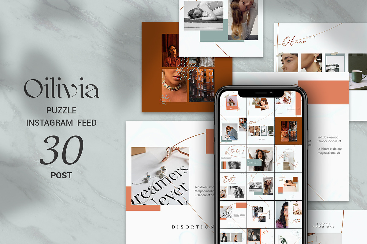 Oilivia Puzzle Instagram Feed in Instagram Templates - product preview 8