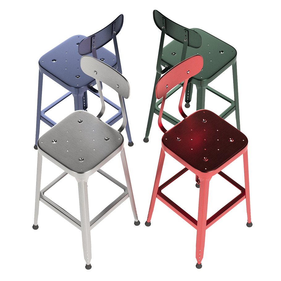 Schoolhouse Backed Utility Stool 26 in Furniture - product preview 3