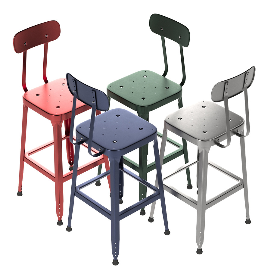 Schoolhouse Backed Utility Stool 26 in Furniture - product preview 4