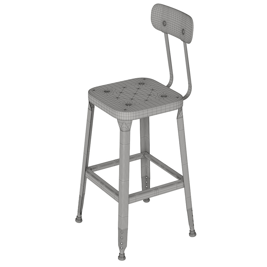 Schoolhouse Backed Utility Stool 26 in Furniture - product preview 5