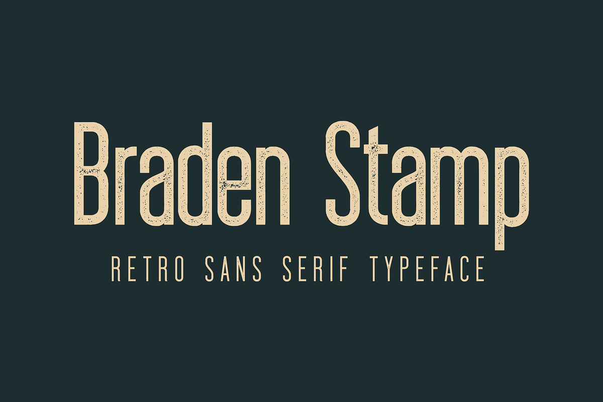 Braden Stamp in Sans-Serif Fonts - product preview 8