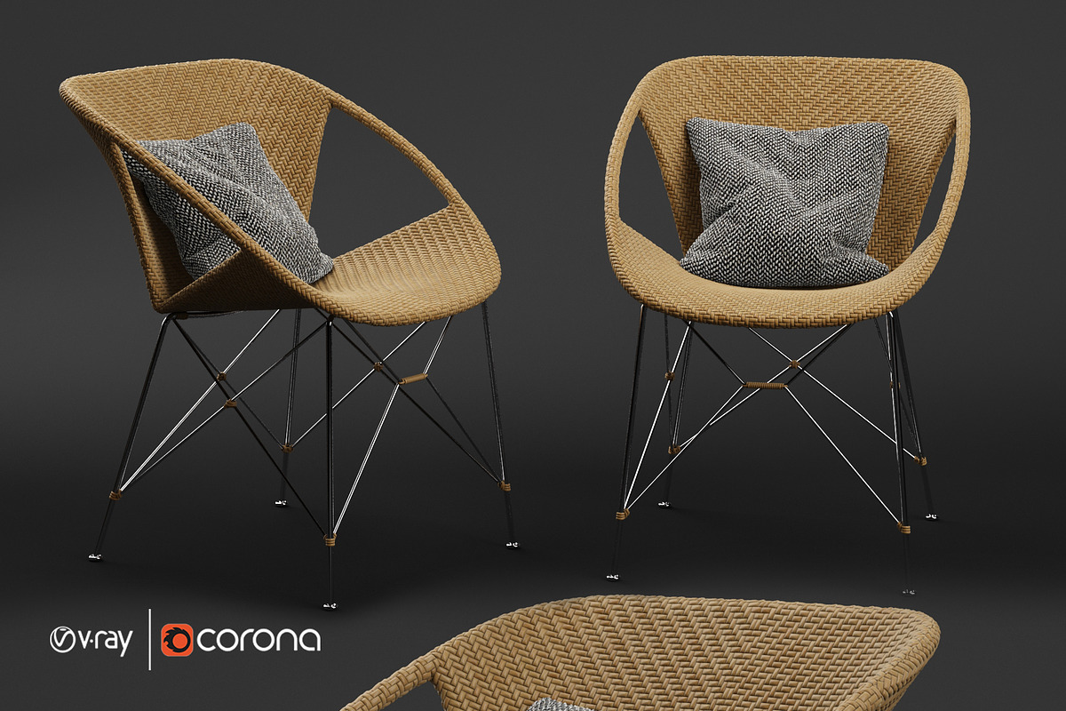 Suki armchair in 3D - product preview 8