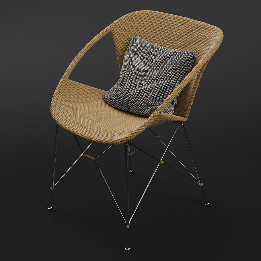 Suki armchair in 3D - product preview 2