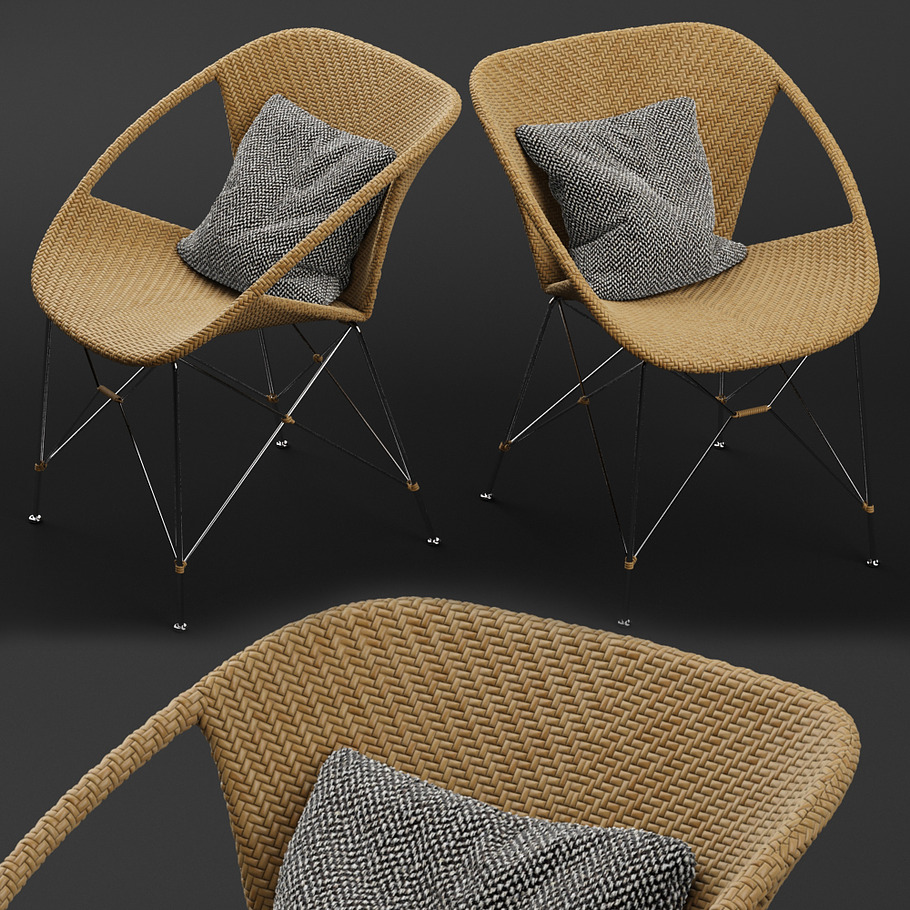 Suki armchair in 3D - product preview 4