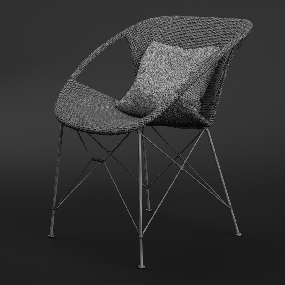 Suki armchair in 3D - product preview 5