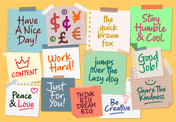 Sticky Notes - Marker Font in Display Fonts - product preview 1