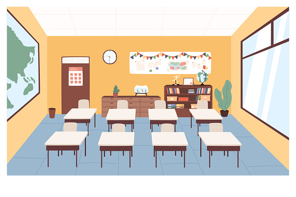 School classroom in Illustrations - product preview 1
