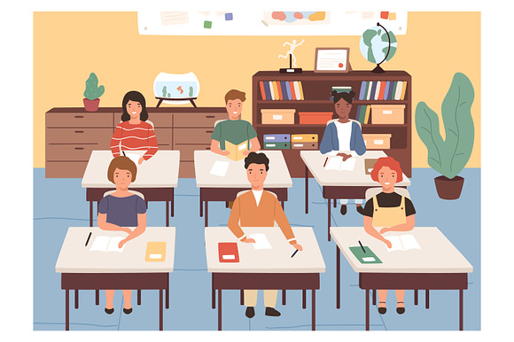 School classroom in Illustrations - product preview 2