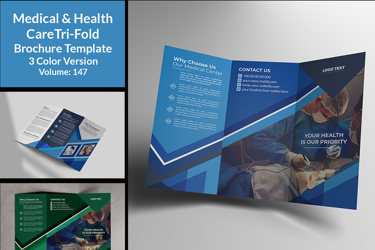 Corporate Medical Tri-Fold Brochure in Brochure Templates - product preview 8