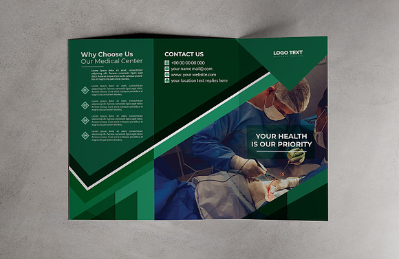 Corporate Medical Tri-Fold Brochure in Brochure Templates - product preview 3
