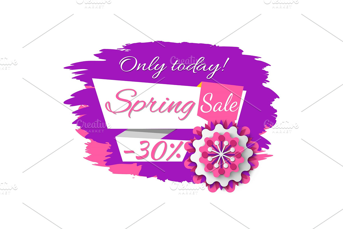 Poster Spring Sale, Discount Label in Illustrations - product preview 8