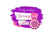 Poster Spring Sale, Discount Label