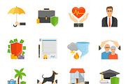 Insurance companies services icons