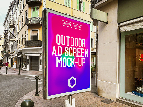 Outdoor Ad Screen MockUps 13 (v.4) in Mockup Templates - product preview 1