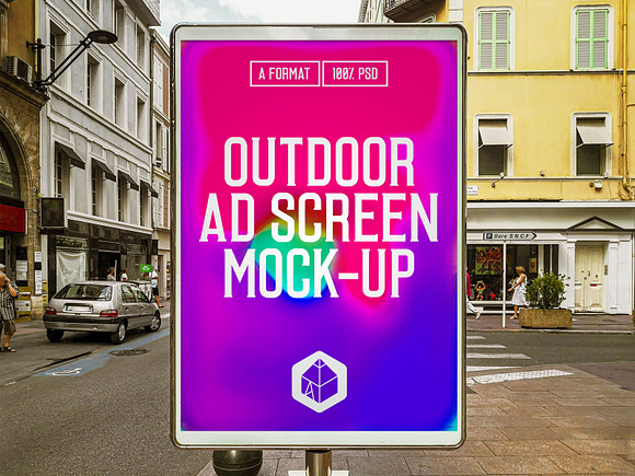 Outdoor Ad Screen MockUps 13 (v.4) in Mockup Templates - product preview 3