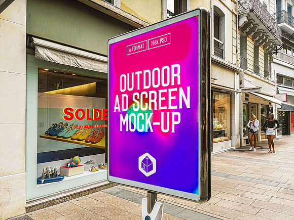 Outdoor Ad Screen MockUps 13 (v.4) in Mockup Templates - product preview 4