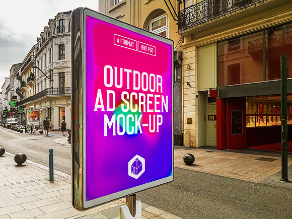 Outdoor Ad Screen MockUps 13 (v.4) in Mockup Templates - product preview 5