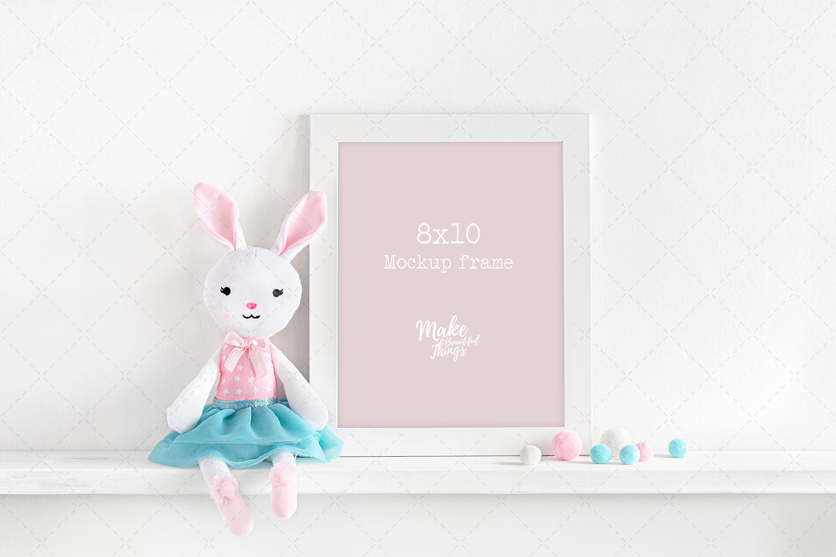 8x10 nursery frame mockup in Print Mockups - product preview 8